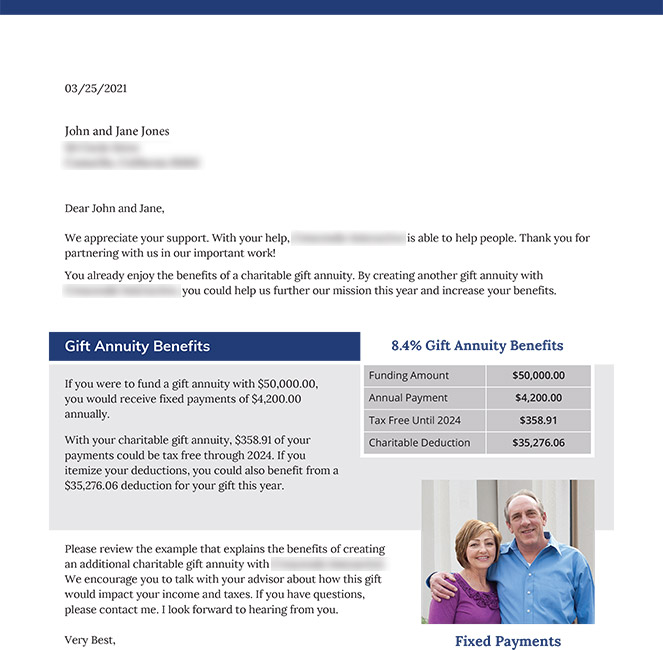 Gift Annuity Proposal Gift Annuity Proposal